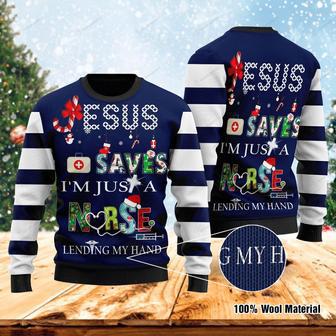 Jesus Saves Ugly Christmas Sweater | Favorety