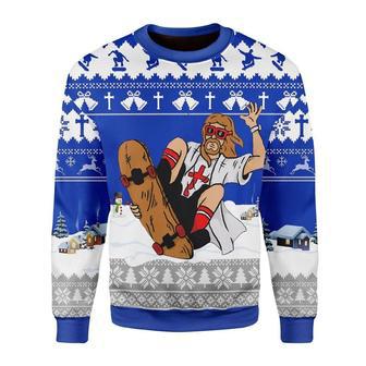 Jesus Skateboarding Ugly Christmas Sweater | Favorety UK