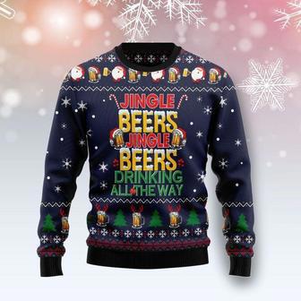 Jingle Beers Drinking All The Way Beer Ugly Christmas Sweater | Favorety AU