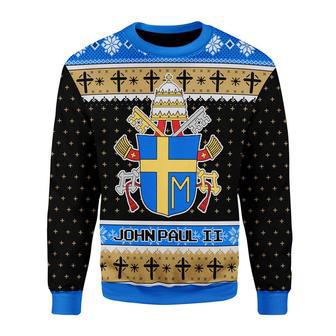 John Paul II Coat of Arms Christmas Sweater | Favorety DE