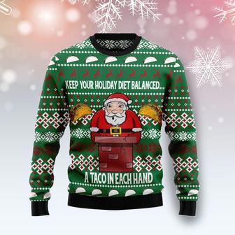 Keep Your Holiday Diet Balanced With Tacos Ugly Christmas Sweater | Favorety UK