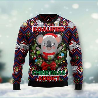 Koalified Christmas Addict Ugly Christmas Sweater | Favorety