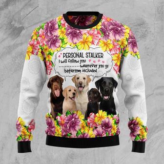 Labrador Retriever Personal Stalker Ugly Christmas Sweater | Favorety UK