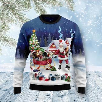 Labrador Retriever Santa Sled Ugly Christmas Sweater | Favorety