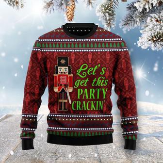 Lets Get This Party Crackin Nut Cracker Ugly Christmas Sweater | Favorety CA