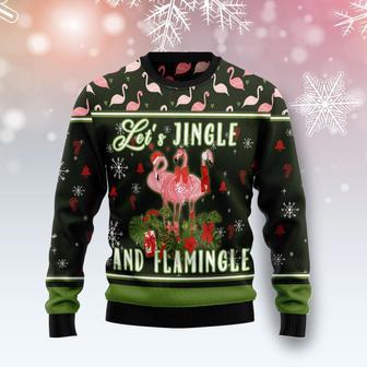 Lets Jingle And Flamingle Ugly Christmas Sweater | Favorety