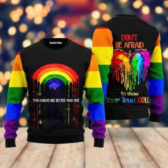 LGBT Dont Be Afraid Ugly Christmas Sweater For Men & Women | Favorety AU