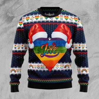 LGBT Heart Ugly Christmas Sweater | Favorety CA