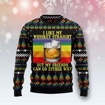 LGBT Whiskey Straight Ugly Christmas Sweater | Favorety