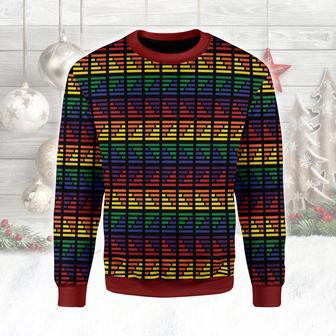 LGBTQ+ Flag Stripes Ugly Christmas Sweater | Favorety CA