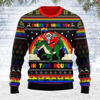 LGBTQ+ There's Some Hos In This House Ugly Christmas Sweater | Favorety UK