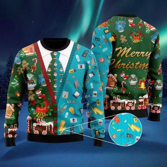 Lineman Ugly Christmas On Christmas Holiday Ugly Christmas Sweater | Favorety