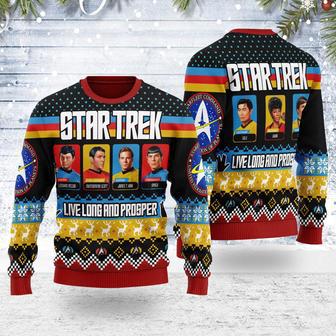 Live Long And Prosper Character Squares Christmas Sweater | Favorety UK