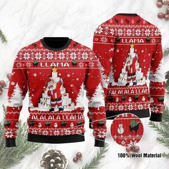 Llama Falalala Llama With Toilet Paper Ugly Christmas Sweater | Favorety AU