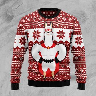 Llama Superhero Ugly Christmas Sweater | Favorety CA