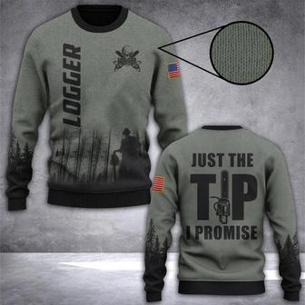 Logger Just The Tip I Promise Ugly Christmas Sweater | Favorety CA