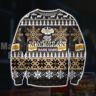 Macallan Rare Cask Knitting Pattern Print Ugly Christmas Sweater | Favorety DE