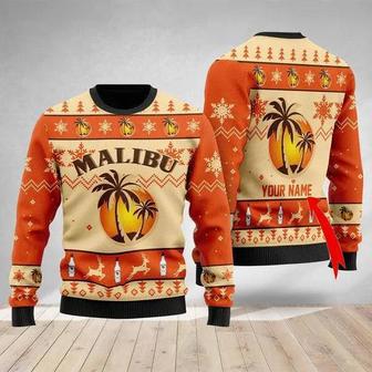 Malibu Rum Personalized Ugly Christmas Sweater, Jumpers | Favorety AU