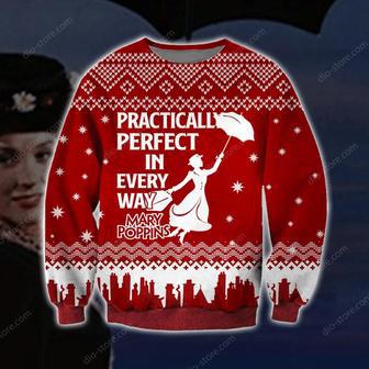 Mary Poppins Knitting Pattern Print Ugly Christmas Sweater | Favorety DE