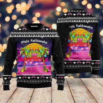 Mele Kalikimaka Flamingo Sunset Ugly Christmas Sweater For Men & Women | Favorety UK