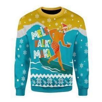 Mele Kalikimaka Surfing Santa Ugly Christmas Sweater | Favorety UK