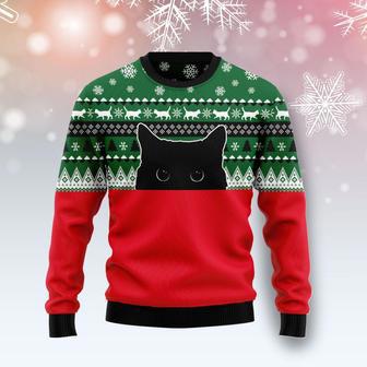 Meow Meow Black Cat Ugly Christmas Sweater | Favorety