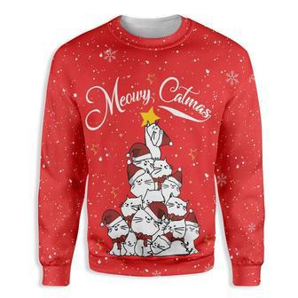 Meowy Catmas Christmas Tree Ugly Christmas Sweater | Favorety