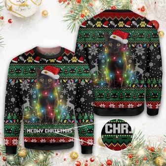 Meowy Christmas Cat Ugly Christmas Sweater | Favorety AU