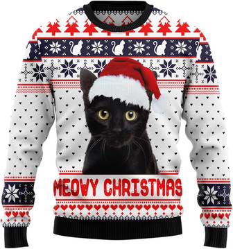 Meowy Unisex Ugly Christmas Sweater Men & Women , Xmas Sweater for Men - Thegiftio UK
