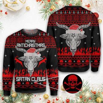 Merry Anti Christmas Satan Claus Ugly Christmas Sweater | Favorety AU