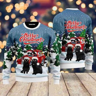 Merry Christmas Black Cat Ugly Christmas Sweater For Men & Women | Favorety CA