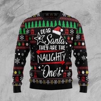 Merry Christmas Dear Santa They Are Naughty Ones Ugly Christmas Sweater | Favorety