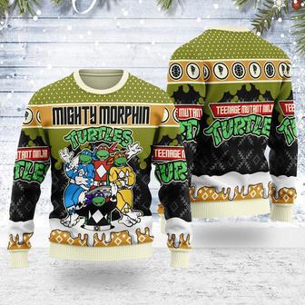 Merry Christmas Mighty Morphin Turtles Unisex Wool Sweater | Favorety AU