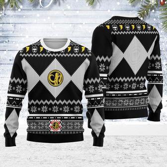 Merry Christmas Unisex Christmas Sweater Black Power Ranger Apparel | Favorety UK