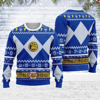 Merry Christmas Unisex Christmas Sweater Blue Power Ranger Apparel | Favorety DE