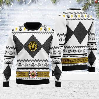 Merry Christmas Unisex Christmas Sweater White Power Ranger Apparel | Favorety