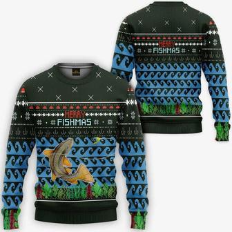 Merry Fishmas Brown Trout Fishing Ugly Christmas Sweater | Favorety AU