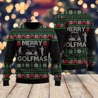 Merry Golfmas Pattern Ugly Christmas Sweater For Men & Women | Favorety UK