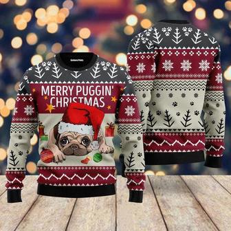 Merry Puggin‘ Ugly Christmas Sweater For Men & Women | Favorety CA