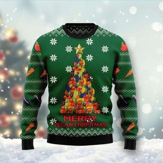 Merry Vegan Christmas Ugly Christmas Sweater | Favorety AU