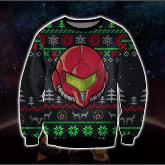 Metroid Game Knitting Pattern Print Ugly Christmas Sweater | Favorety AU