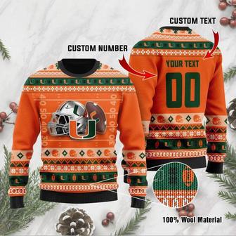 Miami Hurricanes Custom Ugly Christmas Sweater, Jumpers | Favorety AU