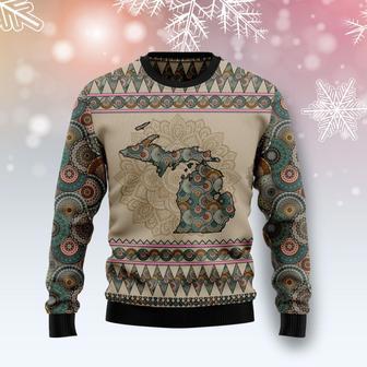 Michigan Mandala Ugly Christmas Sweater | Favorety AU