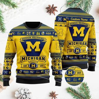 Michigan Wolverines Football Team Custom Ugly Christmas Sweater, | Favorety UK