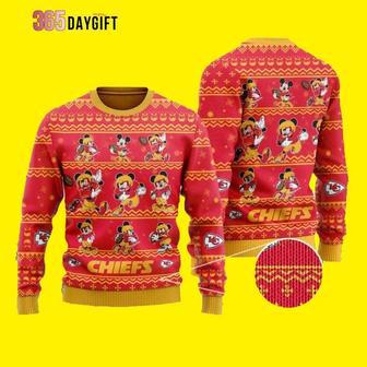 Mickey Mouse Kansas City Chiefs Custom Ugly Christmas Sweater | Favorety AU