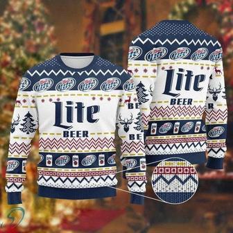 Miller Lite Custom Ugly Christmas Sweater, Jumpers | Favorety DE