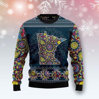 Minnesota Blue Mandala Ugly Christmas Sweater | Favorety AU