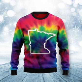 Minnesota Nice Tie Dye H Ugly Christmas Sweater | Favorety UK