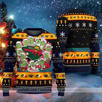 Minnesota Wild 12 Grinch Xmas Day ,Ugly Sweater Party,ugly sweater ideas | Favorety AU