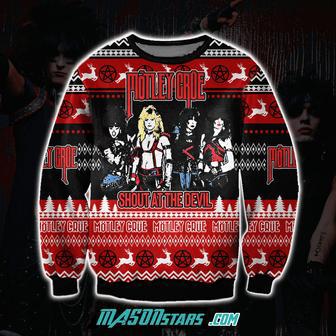 Motley Crue Print Ugly Christmas Sweater | Favorety